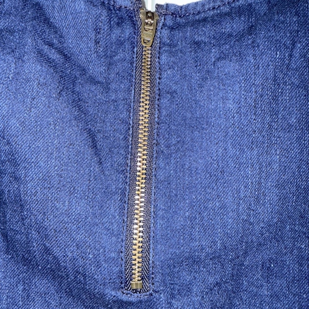 Madewell Navy Lace Hem Tank Top - Picture 4 of 7